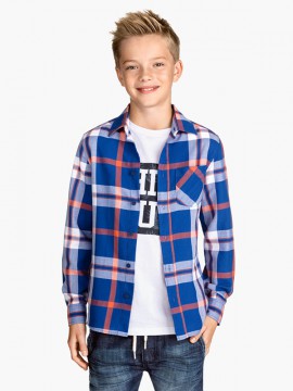 Camicia in cotone a quadri